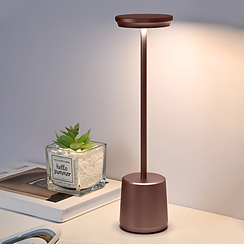 Modern Rechargeable Cordless LED Table Lamp with Touch Control Ambient Light for Restaurants and Home Use