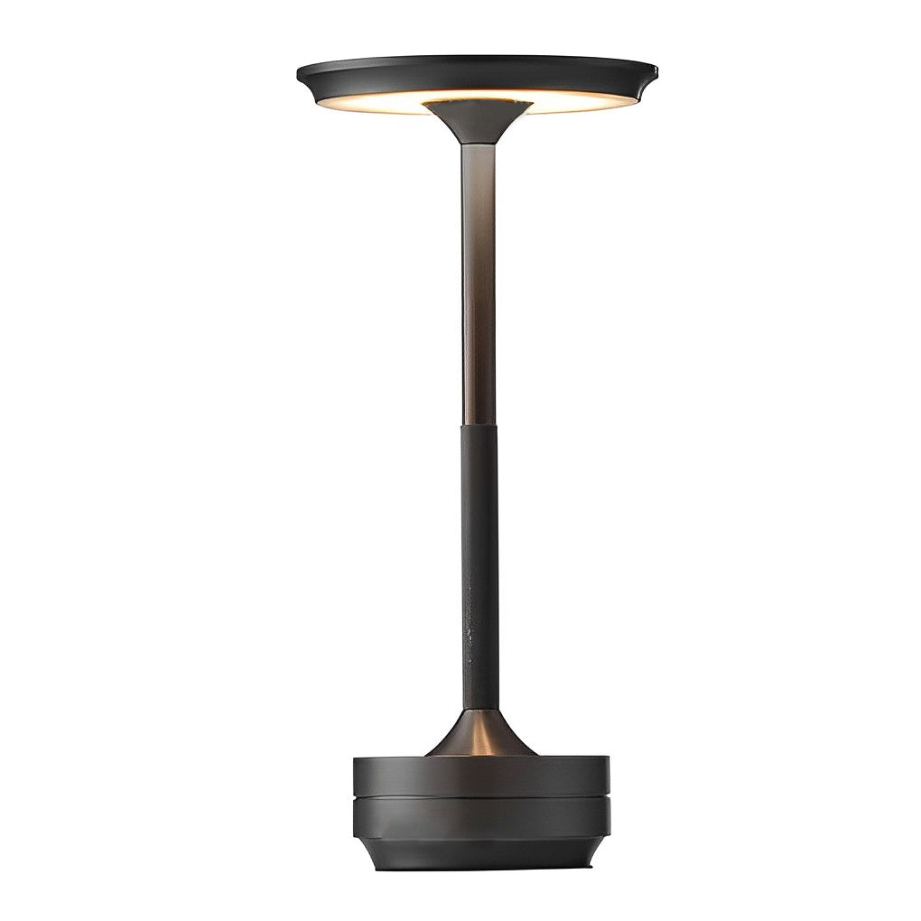 Modern Rechargeable LED UFO Table Lamp Cordless Metal Slender Desk Light for Bedroom