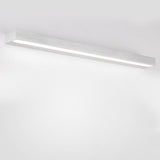 Modern Rectangle LED Bathroom Vanity Light with Downlight for Mirror Lighting in Silver or Black Finish