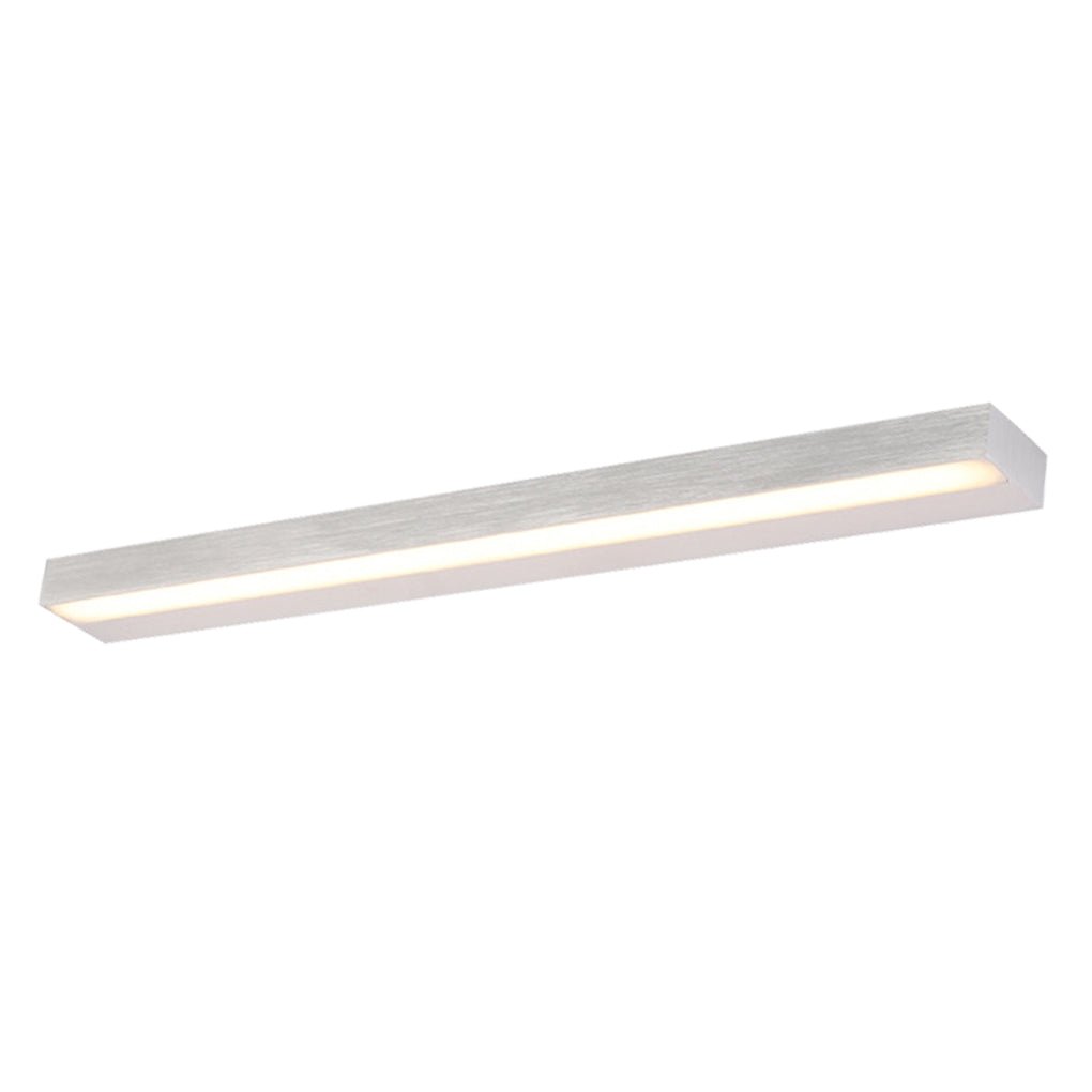 Modern Rectangle LED Bathroom Vanity Light with Downlight for Mirror Lighting in Silver or Black Finish