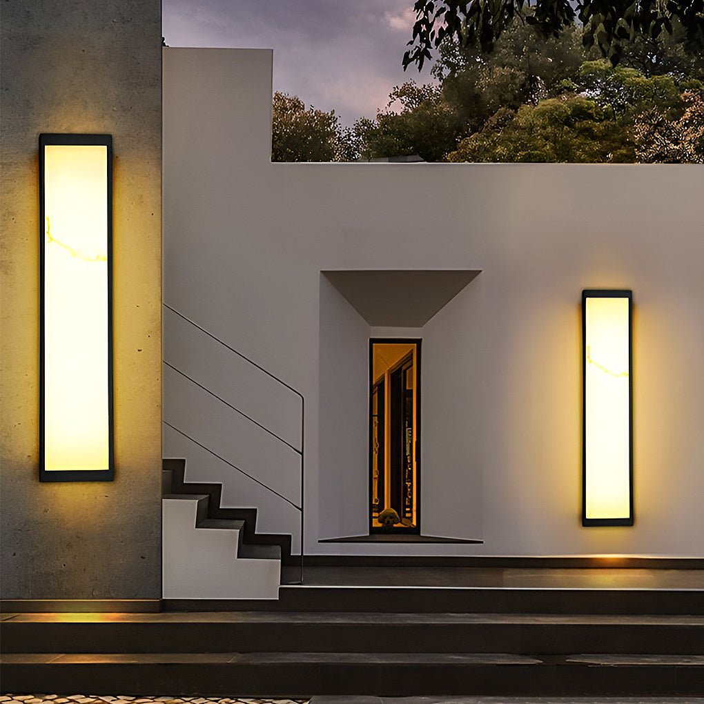 Modern Rectangle Outdoor LED Wall Sconce Waterproof Exterior Lighting for Villa and Porch