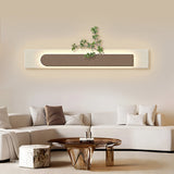 Modern Rectangular 3D Sandstone LED Wall Art Painting with Remote Control and USB Power