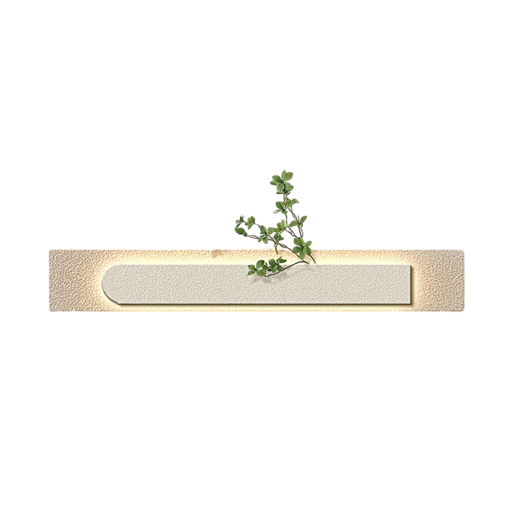 Modern Rectangular 3D Sandstone LED Wall Art Painting with Remote Control and USB Power