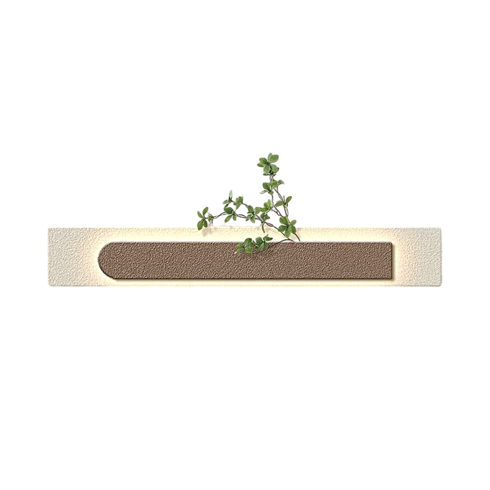 Modern Rectangular 3D Sandstone LED Wall Art Painting with Remote Control and USB Power