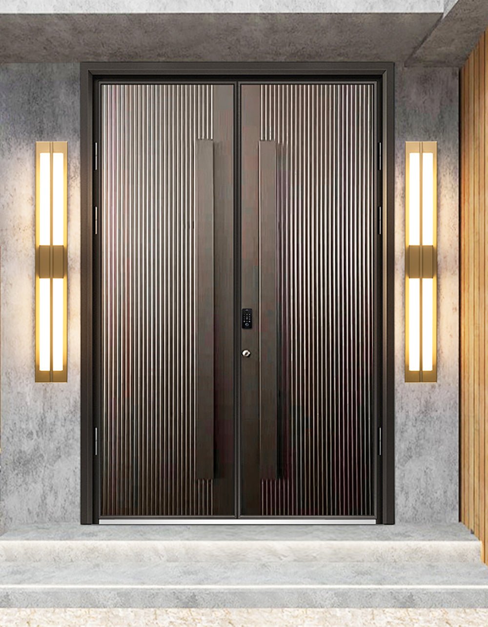 Modern Rectangular Alabaster Wall Sconce Brass Indoor LED Vanity Light Fixture
