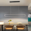 Modern Rectangular Frame LED Pendant Light Minimalist Hanging Chandelier for Dining Room