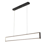 Modern Rectangular Frame LED Pendant Light Minimalist Hanging Chandelier for Dining Room