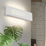 Modern Rectangular Hollow LED Wall Sconce Lighting for Bedroom and Corridors