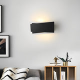Modern Rectangular Iron LED Up and Down Wall Sconce Light Fixture for Indoor Hallways