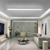 Modern Rectangular LED Flush Mount Ceiling Light Minimalist Linear Lighting in Black or White