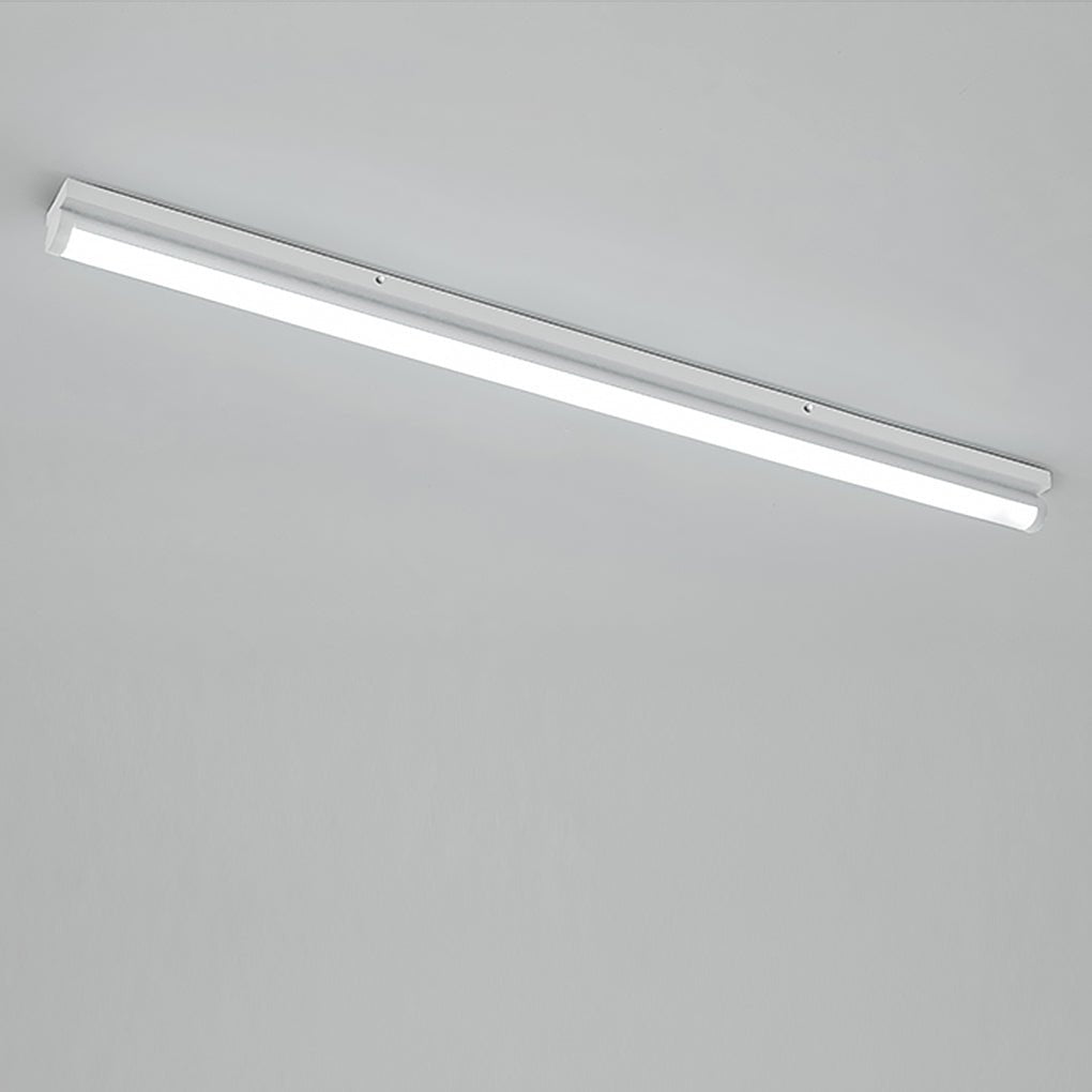 Modern Rectangular LED Flush Mount Ceiling Light Minimalist Linear Lighting in Black or White