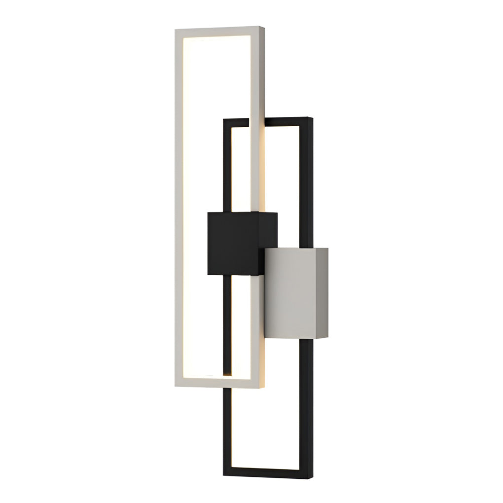 Modern Rectangular LED Indoor Wall Sconce Nordic Style Three Color Lighting Fixture