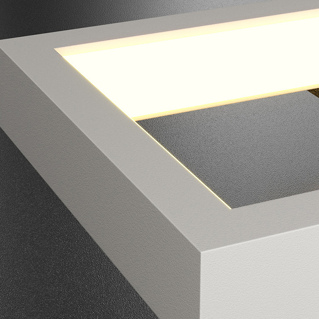 Modern Rectangular LED Indoor Wall Sconce Nordic Style Three Color Lighting Fixture
