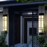 Modern Rectangular LED Outdoor Wall Sconce Waterproof Black Exterior Light Fixture for Yard and Villa