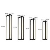 Modern Rectangular LED Outdoor Wall Sconce Waterproof Black Exterior Porch Light for Garden and Patio