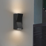 Modern Rectangular LED Wall Sconce Up and Down Light Fixture for Bedroom and Hallway