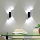 Modern Rectangular LED Wall Washer Sconce Up and Down Aluminum Wall Lamp for Hallway