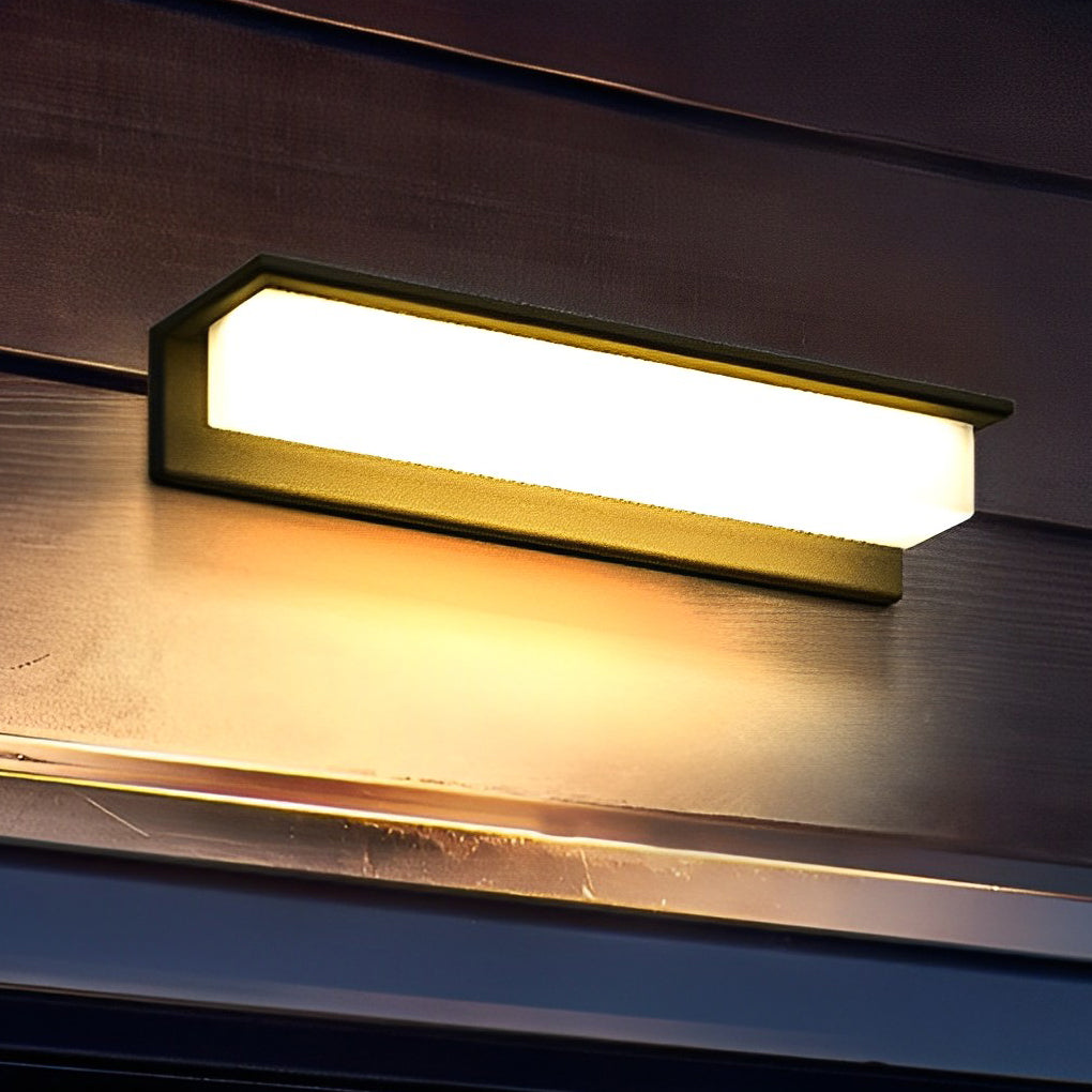 Modern Rectangular Outdoor LED Wall Light Waterproof Aluminum Exterior Sconce for Garden and Patio