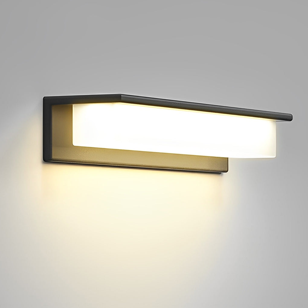 Modern Rectangular Outdoor LED Wall Light Waterproof Aluminum Exterior Sconce for Garden and Patio