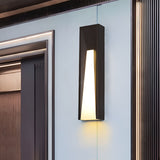 Modern Rectangular Outdoor LED Wall Sconce Waterproof 20W Stainless Steel Exterior Porch Lighting