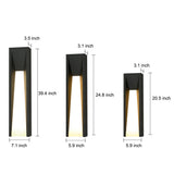 Modern Rectangular Outdoor LED Wall Sconce Waterproof 20W Stainless Steel Exterior Porch Lighting