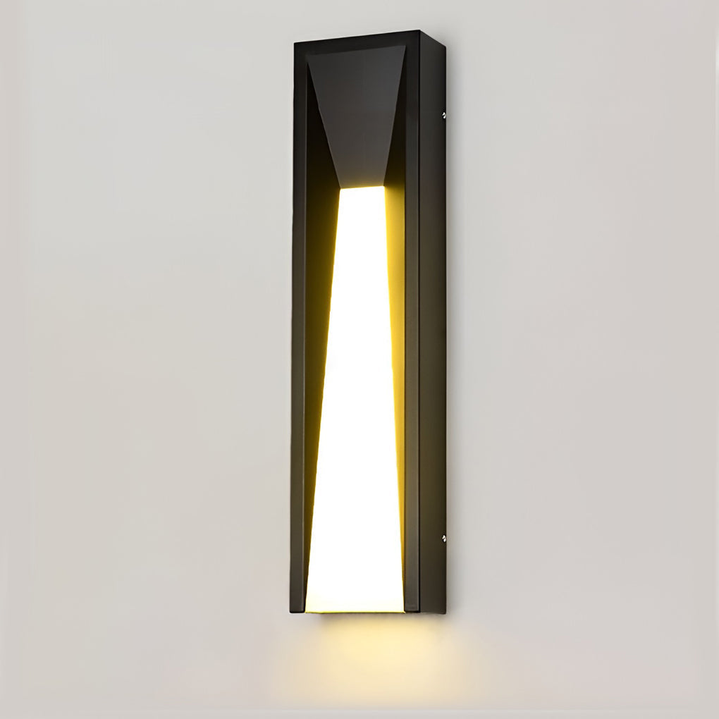 Modern Rectangular Outdoor LED Wall Sconce Waterproof 20W Stainless Steel Exterior Porch Lighting