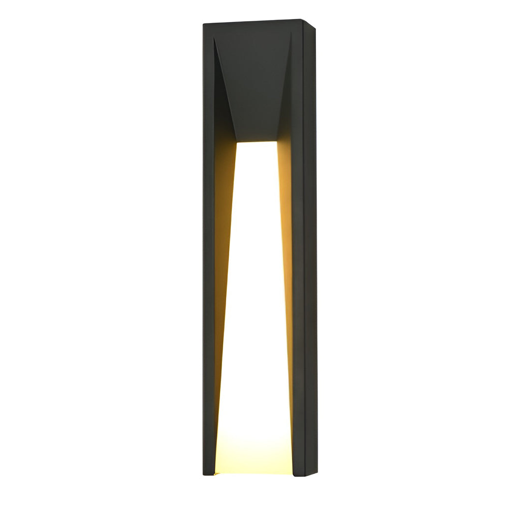 Modern Rectangular Outdoor LED Wall Sconce Waterproof 20W Stainless Steel Exterior Porch Lighting