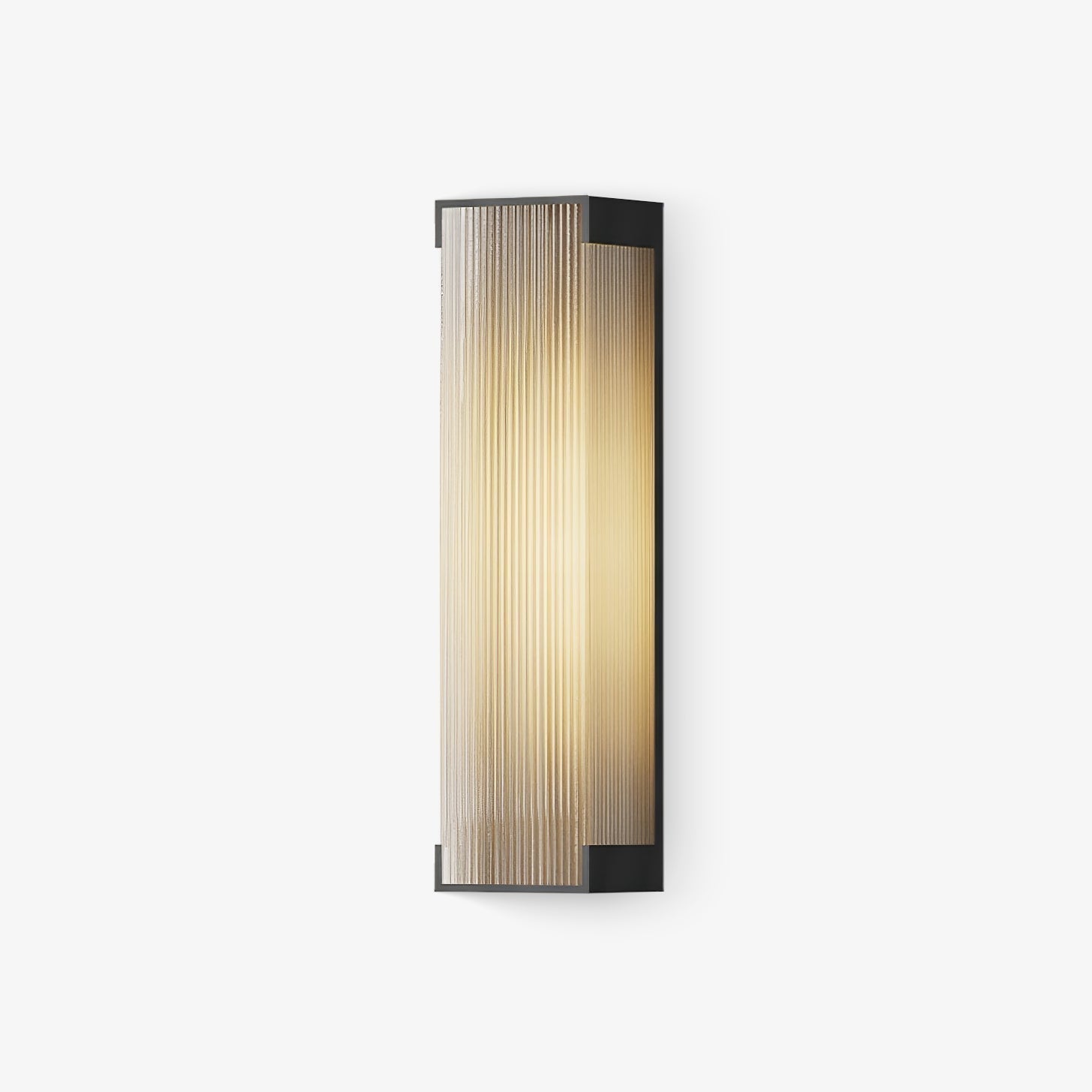 Modern Rectangular Outdoor LED Wall Sconce Waterproof Black Stainless Steel Exterior Light Fixture