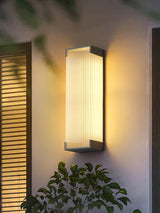 Modern Rectangular Outdoor LED Wall Sconce Waterproof Black Stainless Steel Exterior Light Fixture