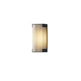 Modern Rectangular Outdoor LED Wall Sconce Waterproof Black Stainless Steel Exterior Light Fixture
