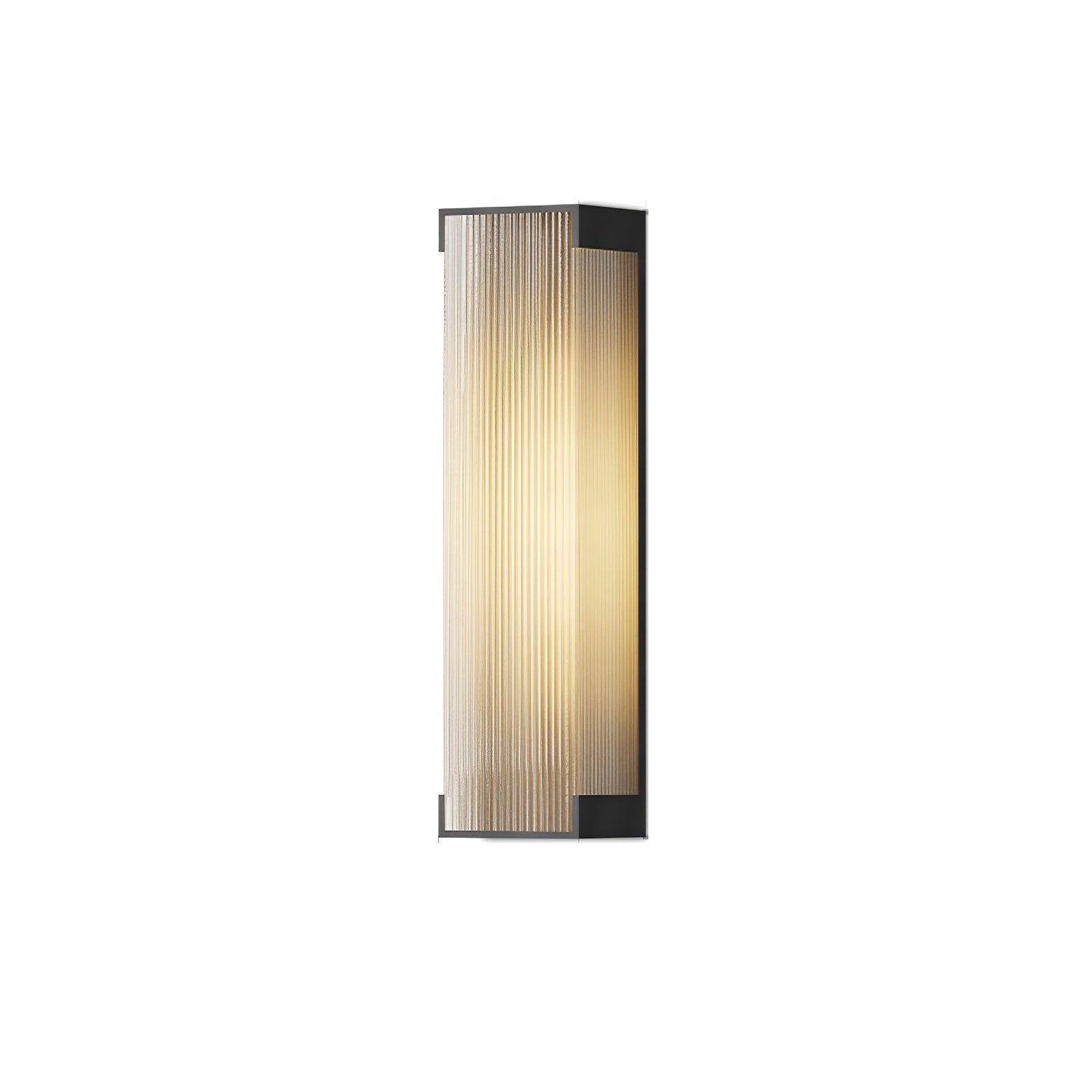 Modern Rectangular Outdoor LED Wall Sconce Waterproof Black Stainless Steel Exterior Light Fixture