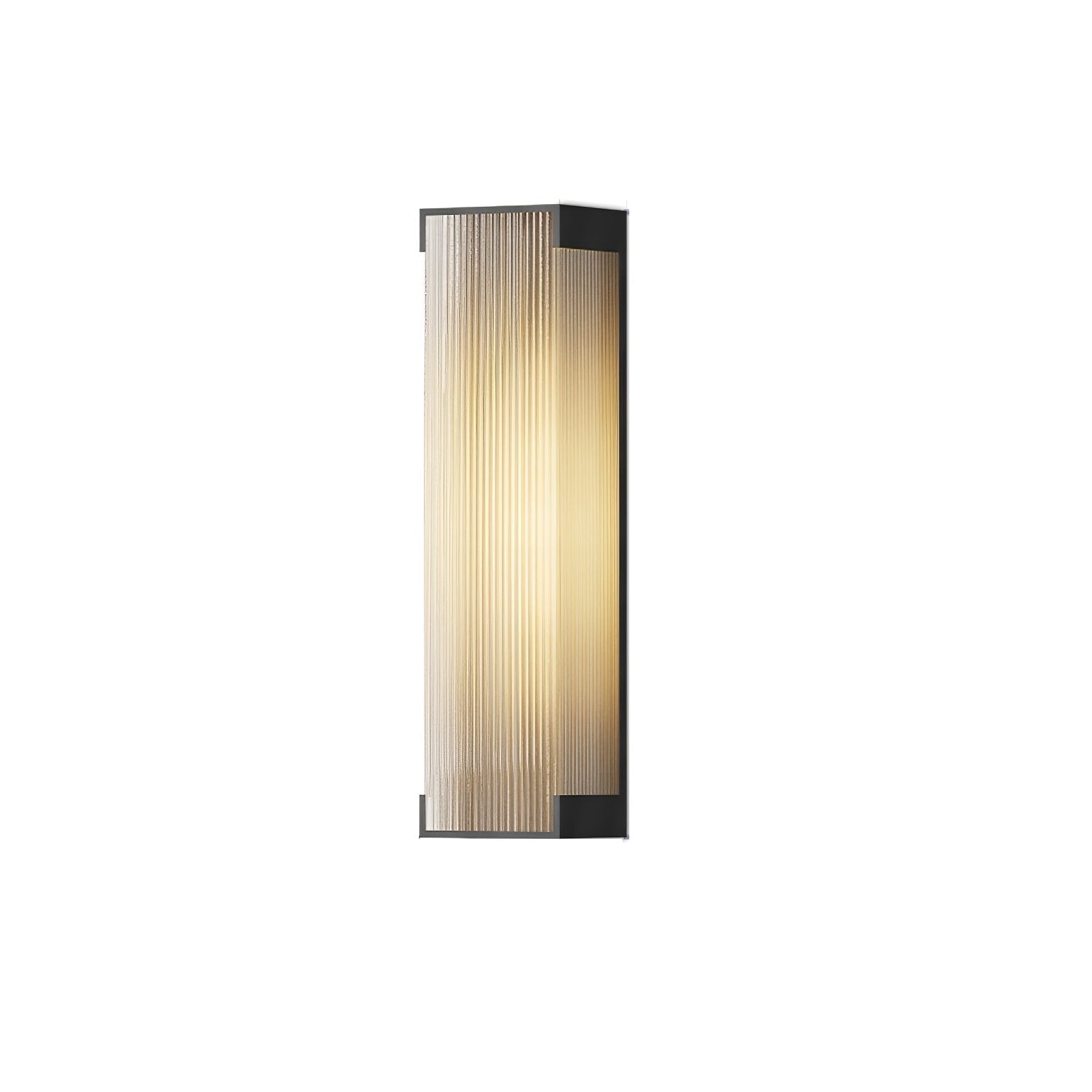 Modern Rectangular Outdoor LED Wall Sconce Waterproof Black Stainless Steel Exterior Light Fixture
