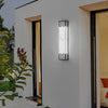 Modern Rectangular Resin LED Waterproof Outdoor Wall Sconce for Garden Porch and Patio Black Exterior Light