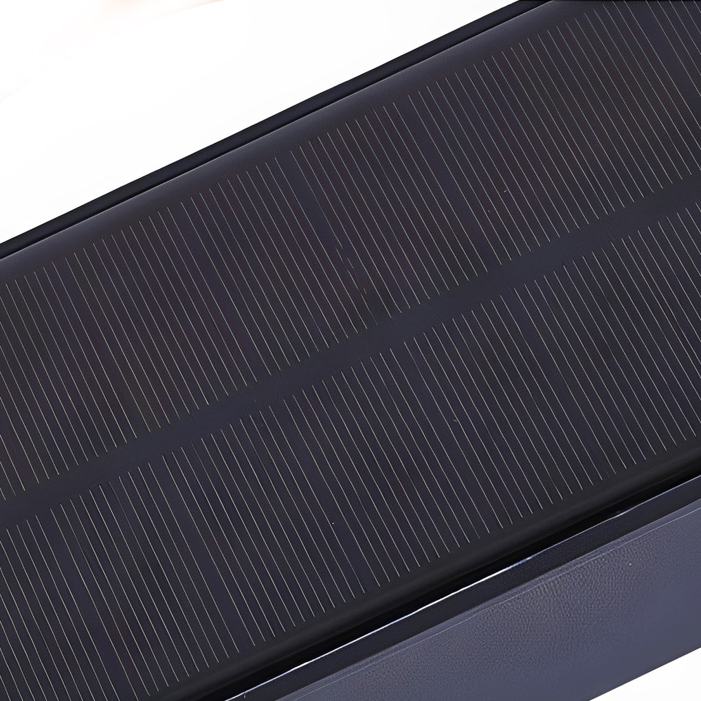Modern Rectangular Solar LED Wall Lamp Waterproof Outdoor Up and Down Lighting Sconce