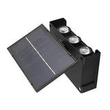 Modern Rectangular Solar LED Wall Sconce Waterproof Up and Down Outdoor Porch Light for Garden and Patio