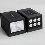 Modern Rectangular Solar Powered LED Outdoor Wall Sconce Waterproof Up and Down Exterior Porch Lighting
