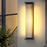 Modern Rectangular Stainless Steel Outdoor LED Wall Sconce IP65 Waterproof Exterior Lighting