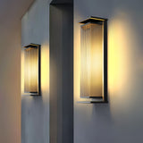 Modern Rectangular Stainless Steel Outdoor LED Wall Sconce IP65 Waterproof Exterior Lighting