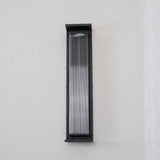 Modern Rectangular Stainless Steel Outdoor LED Wall Sconce IP65 Waterproof Exterior Lighting