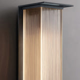 Modern Rectangular Waterproof LED Outdoor Solar Wall Sconce Light for Porch Garden and Villa