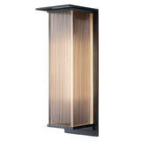 Modern Rectangular Waterproof LED Outdoor Solar Wall Sconce Light for Porch Garden and Villa