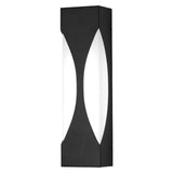 Modern Rectangular Waterproof LED Outdoor Wall Sconce in Black Stainless Steel Finish for Garden and Patio
