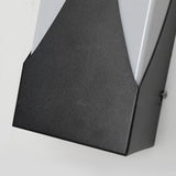 Modern Rectangular Waterproof LED Outdoor Wall Sconce in Black Stainless Steel Finish for Garden and Patio