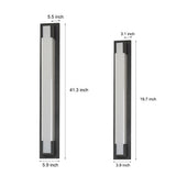 Modern Rectangular Waterproof Outdoor Wall Light Black LED Exterior Sconce for Garden Villa