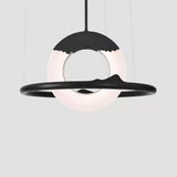 Modern Reincarnation Wood Ring LED Pendant Light Circular Minimalist Chandelier