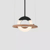 Modern Reincarnation Wood Ring LED Pendant Light Circular Minimalist Chandelier