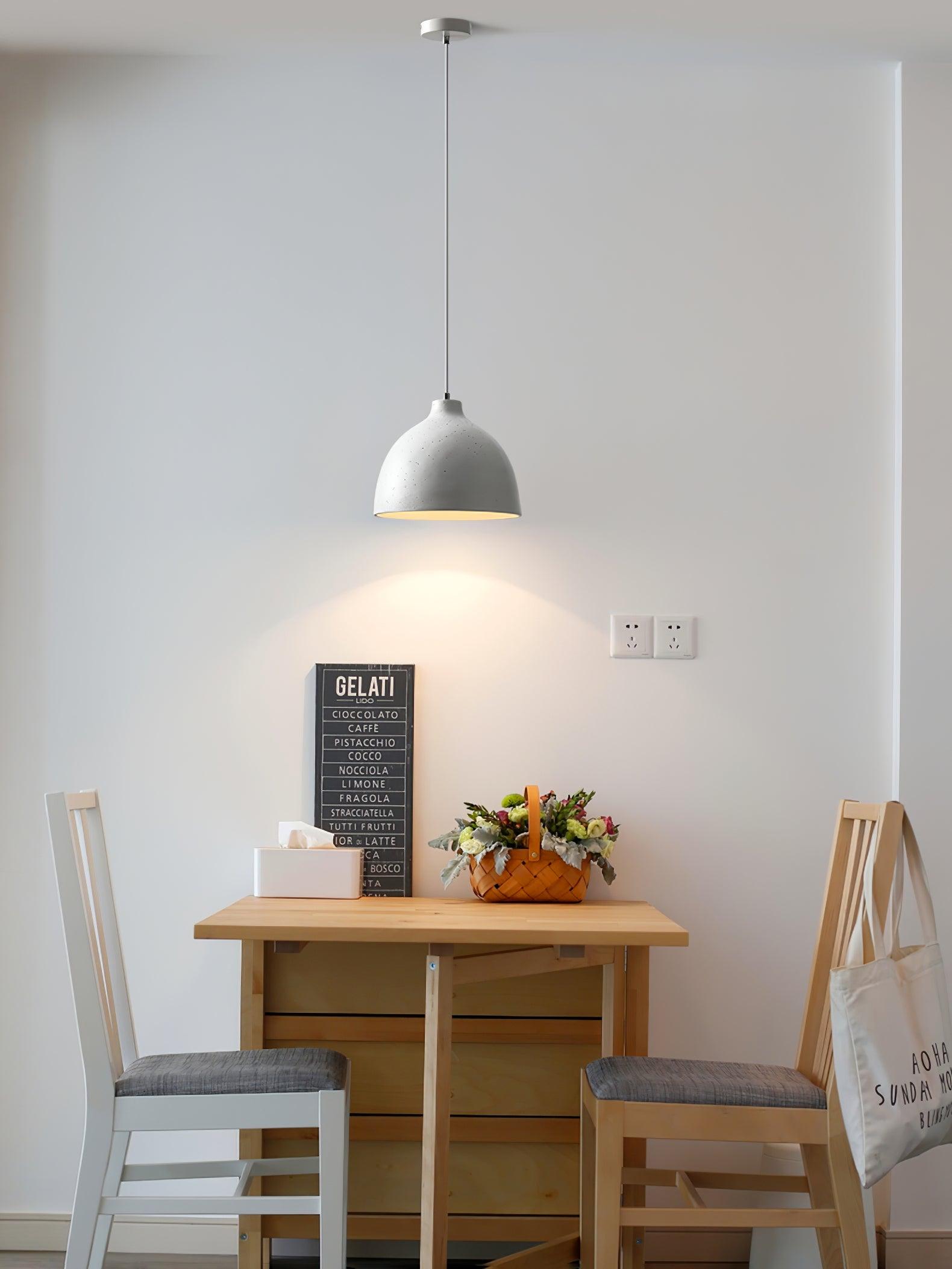 Modern Resin Bowl Pendant Light Hanging Ceiling Lamp for Kitchen and Dining Room