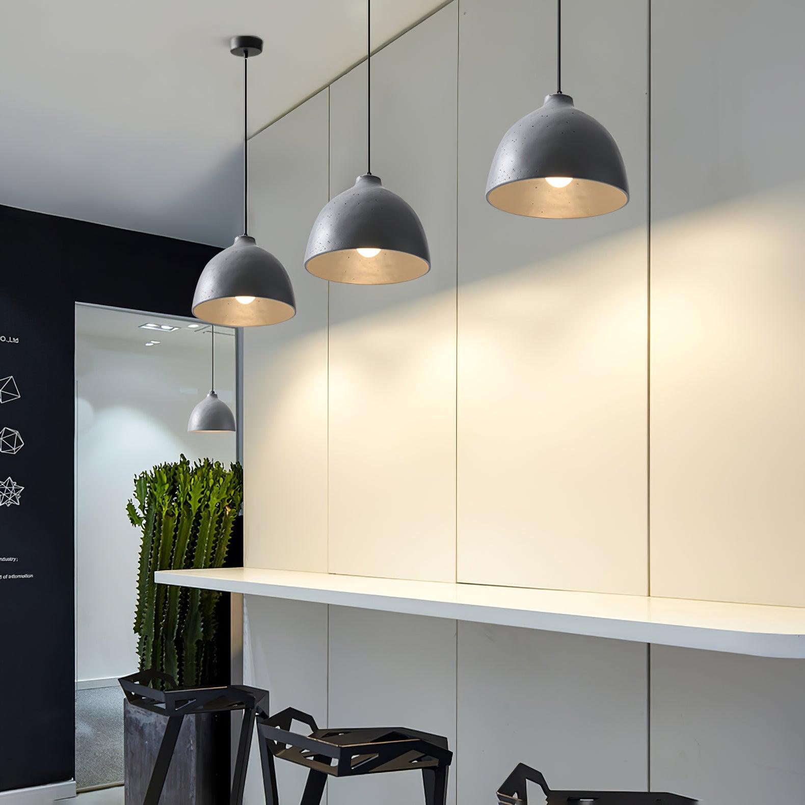 Modern Resin Bowl Pendant Light Hanging Ceiling Lamp for Kitchen and Dining Room