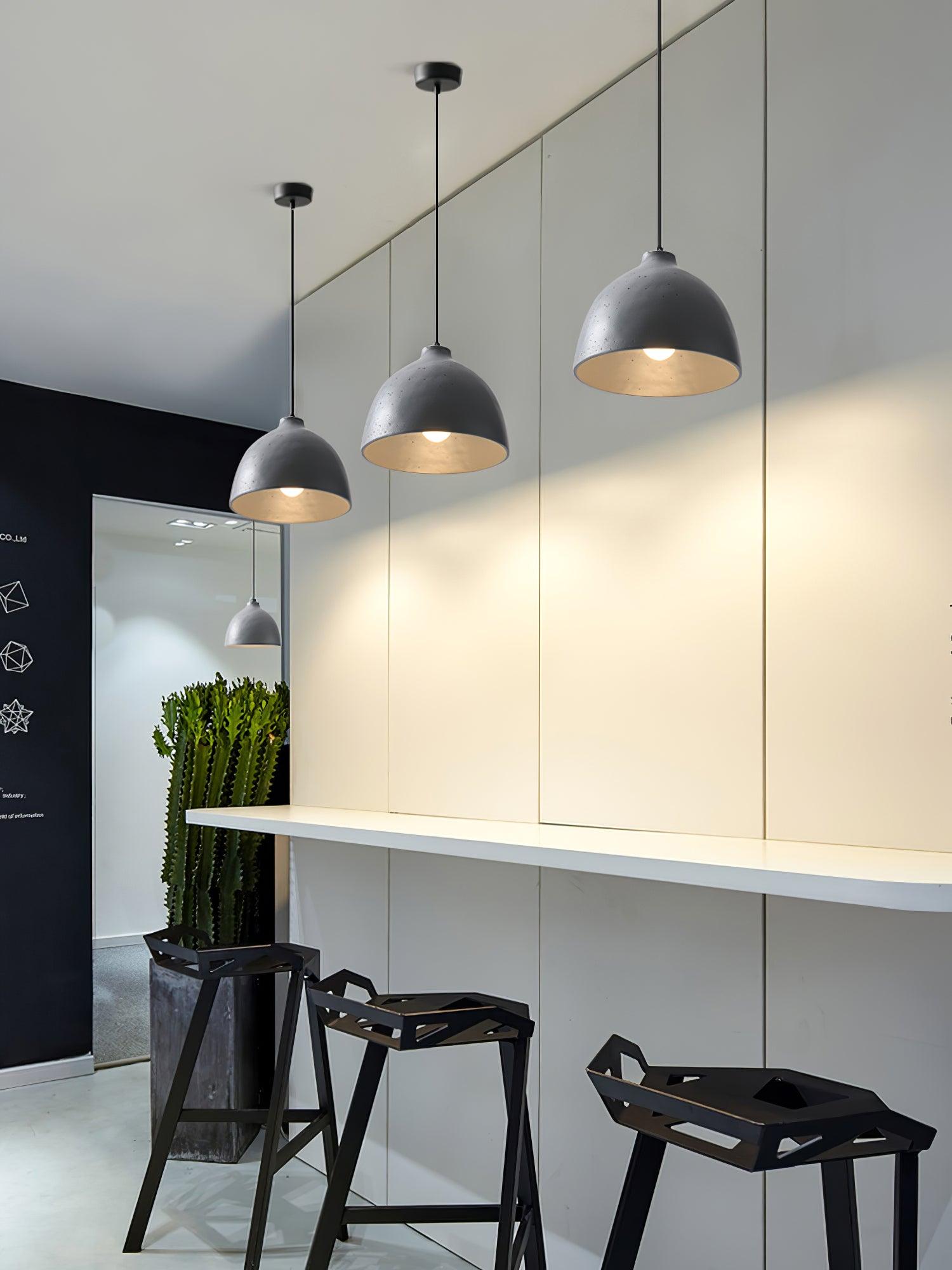 Modern Resin Bowl Pendant Light Hanging Ceiling Lamp for Kitchen and Dining Room