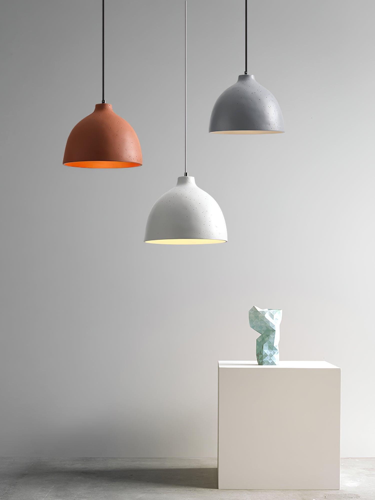 Modern Resin Bowl Pendant Light Hanging Ceiling Lamp for Kitchen and Dining Room